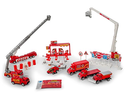 Big Daddy Fire Rescue Toy Play Set Includes Over 40 Fire Truck Toy and Accessories to Create The Perfect Emergency Scene - Thumbnail 6