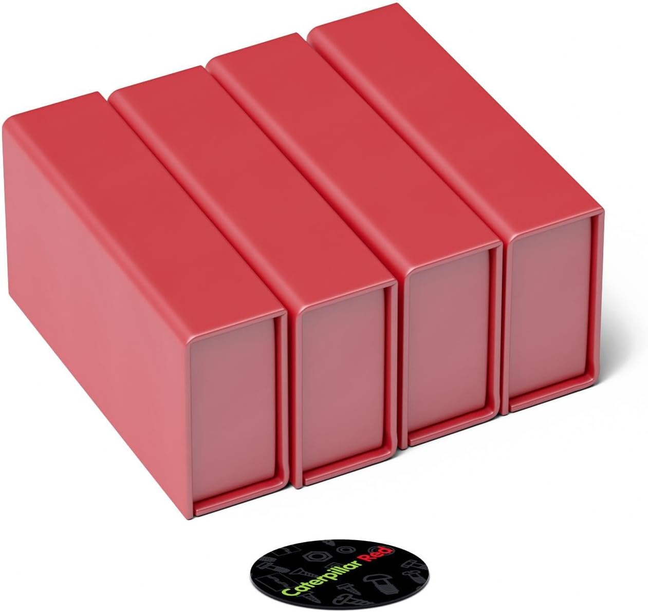 4 x Magnetic USB Presentation Gift Boxes, RED, flash drives, removable drives, Wedding USB Box, Wedding Presentation Gift Box, Photography, 4 in., Present Gift