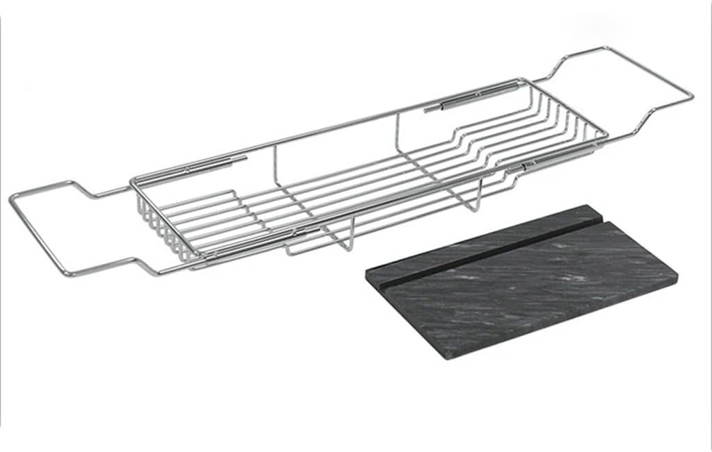 Retractable Bathtub Tray Bracket Shelf Support Rack Shower Table Storage Removable(E)