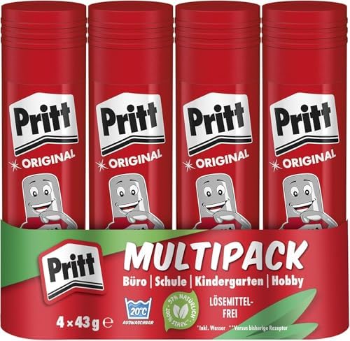 Pritt Klebestift, sicherer und kinderfreundlicher Kleber für Kuns...
