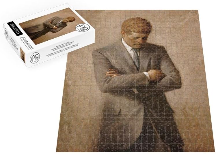 1000 Piece Multicolor Jigsaw Puzzle - Posthumous Official Presidential Portrait of U.S. President John F. Kennedy