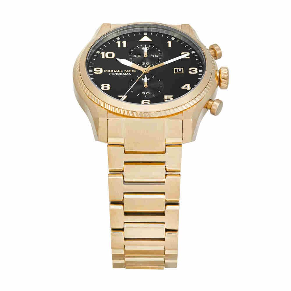 Michael Kors Orologio Panorama da uomo, movimento al quarzo multifunzione da 44 mm con cinturino in acciaio inossidabile
