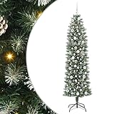 Aghi realistici: L'albero di Natale slim artificiale ha aghi in PVC finemente lavorati che sembrano veri