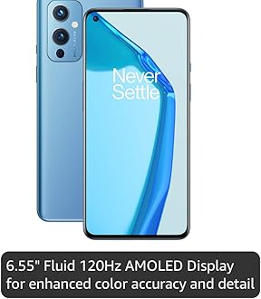 OnePlus 9 5G (UK) 8GB RAM 128GB SIM-Free Smartphone with Hasselblad Camera for Mobile - Arctic Sky - 2 Year Warranty