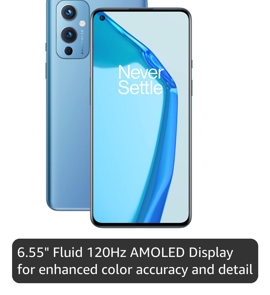 OnePlus 9 5G (UK) 8GB RAM 128GB SIM-Free Smartphone with Hasselblad Camera for Mobile - Arctic Sky - 2 Year Warranty