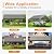 EliteEdge 10x20 Ft Heavy Duty Carport, Car Canopy Garage Boat Shelter Party Tent, UV Resistant Waterproof All-Season Tarp for SUV, Car, Truck, Boat