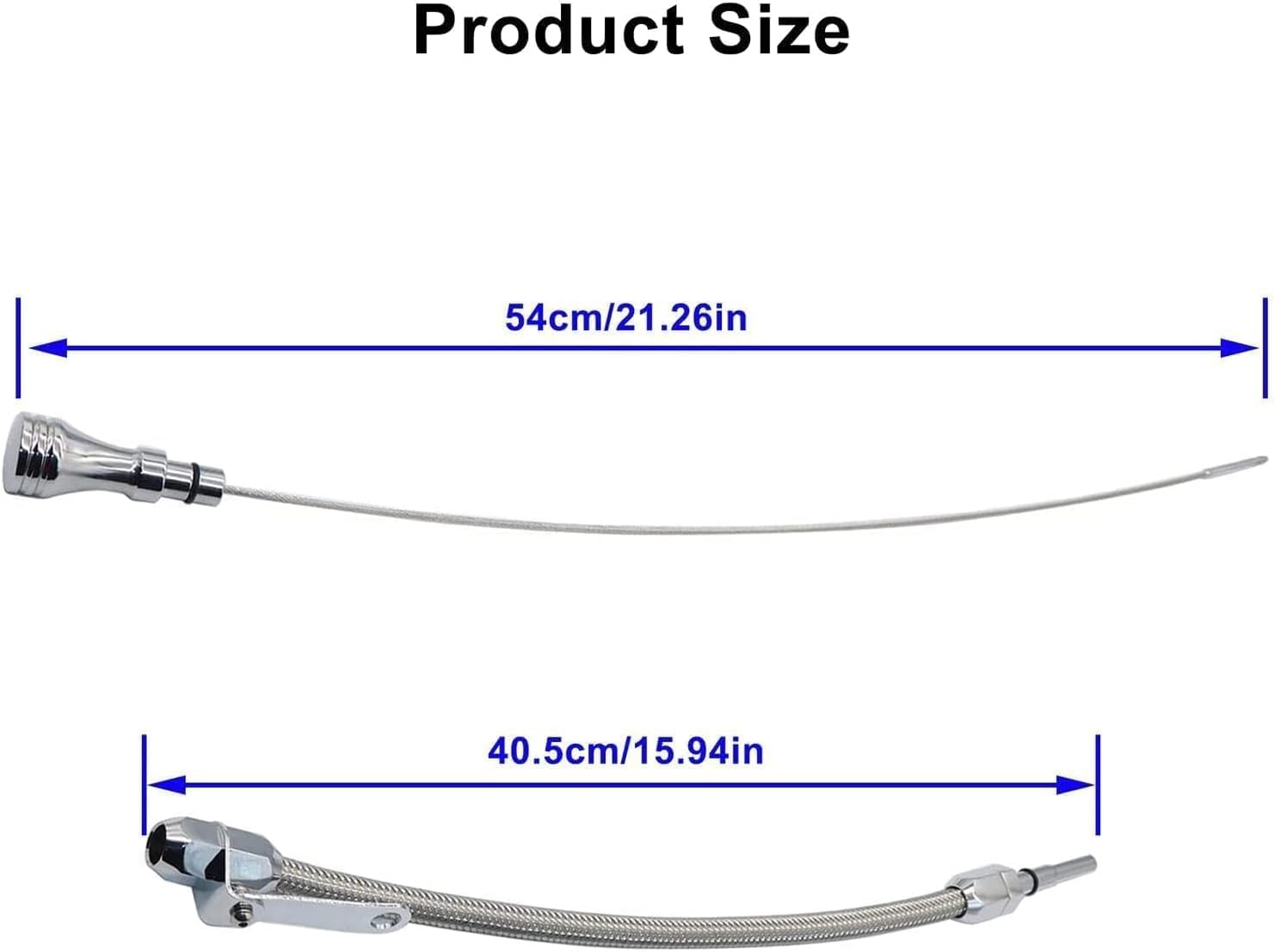 Priprilod LS Flexible Stainless Oil Dipstick Replacement for LSX LS1 LS2 LS6 4.8L 5.7L 6.0L 6.2L Engines Silver