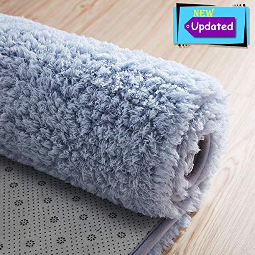 Area Rug Light Grey Modern Shaggy Carpet for Baby Room Living Room Bedroom (Wool & Wool Blend, 47'X70')