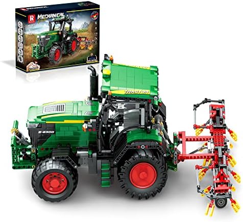 Reobrix Technic 22015 Tractor Building Blocks Set, 1664 PCS Remote Control Tractor Model Kit, RC Farm Vehicle Building Toy for Teens 14+ and Adults, Compatible with Lego