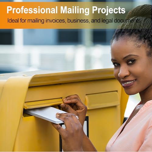 FUCDTEFC #10 Envelopes Letter Size Self Seal, White Security Envelopes Peel and Seal for Business Mailing, large Legal Size Plain Envelopes 4-1/8 x 9-1/2 Inches (30 Count)
