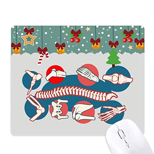 Alfombrilla de ratón de Navidad para regalar a médicos con ilustración vertebral