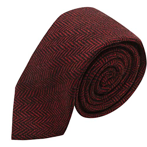 cranberry red bow ties - Cranberry Red & Black Herringbone Necktie