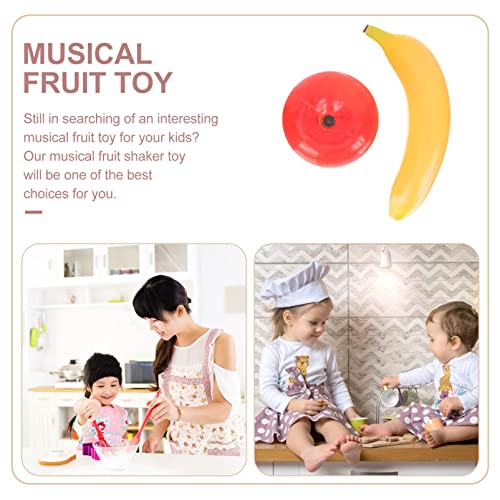 Milisten 2Pcs Favors Festival Toy Music Early Maraca Egg Educational Faux For Percussion Musical Xcm Red Decorative Banana Shakers, Plastic Montessori Carnival Painting Funny Instrument At #TOP4