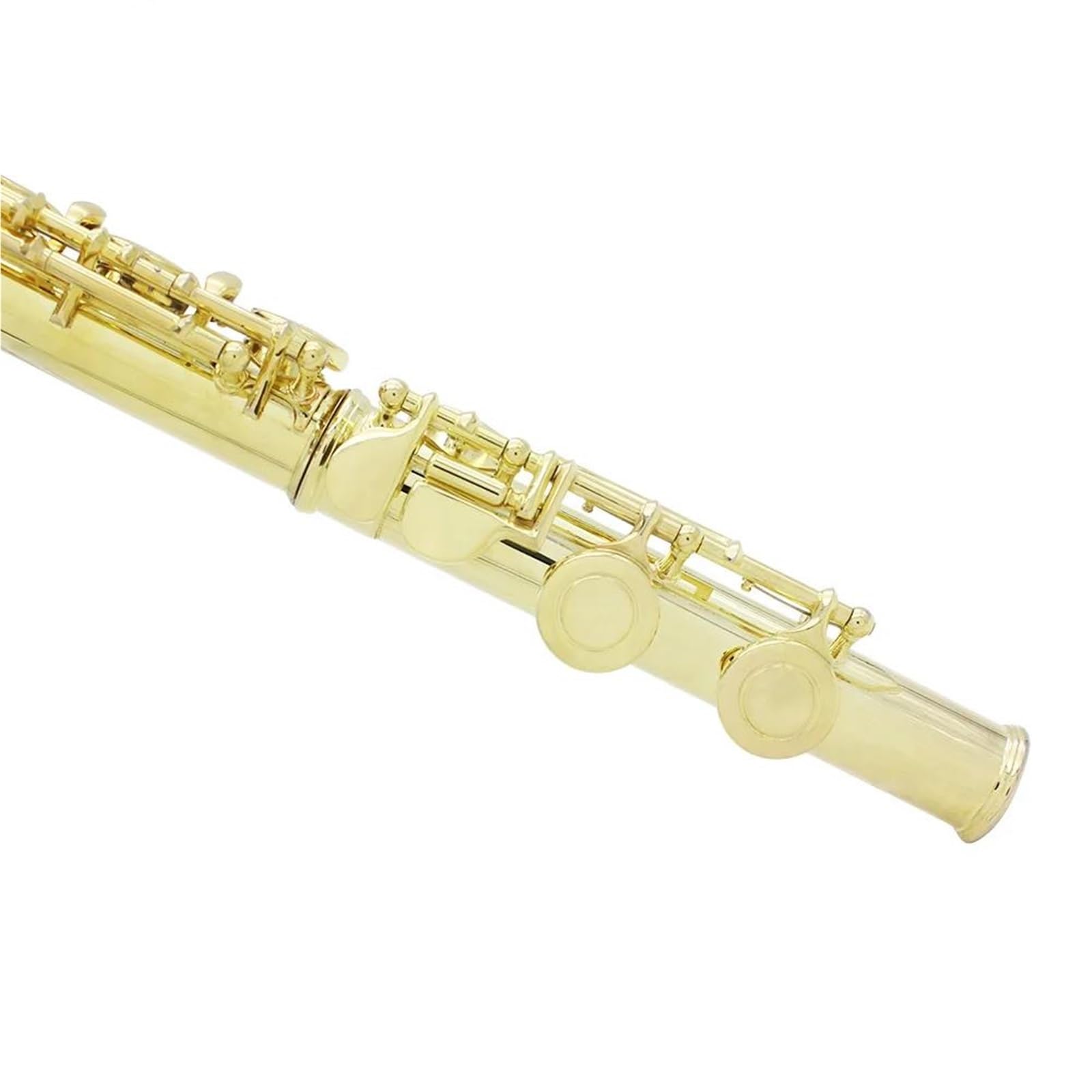 Classic Flet Poprzeczny 16 Otworów Plus Flet Z Klawiszem E Mosiężny Złoty Flet Instrument Muzyczny Zamknięte Skórzane Etui Profesjonalny Instrument Koncertowy Na Flecie