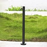 Freistehender Edelstahl-Gartenwasserstrahlhahn – mit Frostschutzsystem für den Außenbereich, effizienter Bewässerung und wetterfestem Gartenschlauchanschluss.