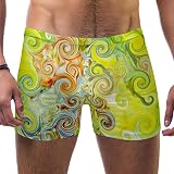 Traje de baño único: este traje de baño para hombres o niños tiene un diseño de impresión DIY con patrones modernos y divertidos. Los diferentes patrones impresos en los pantalones cortos muestran tu personalidad única y te hacen destacar cuando llevas estos calzoncillos de natación.