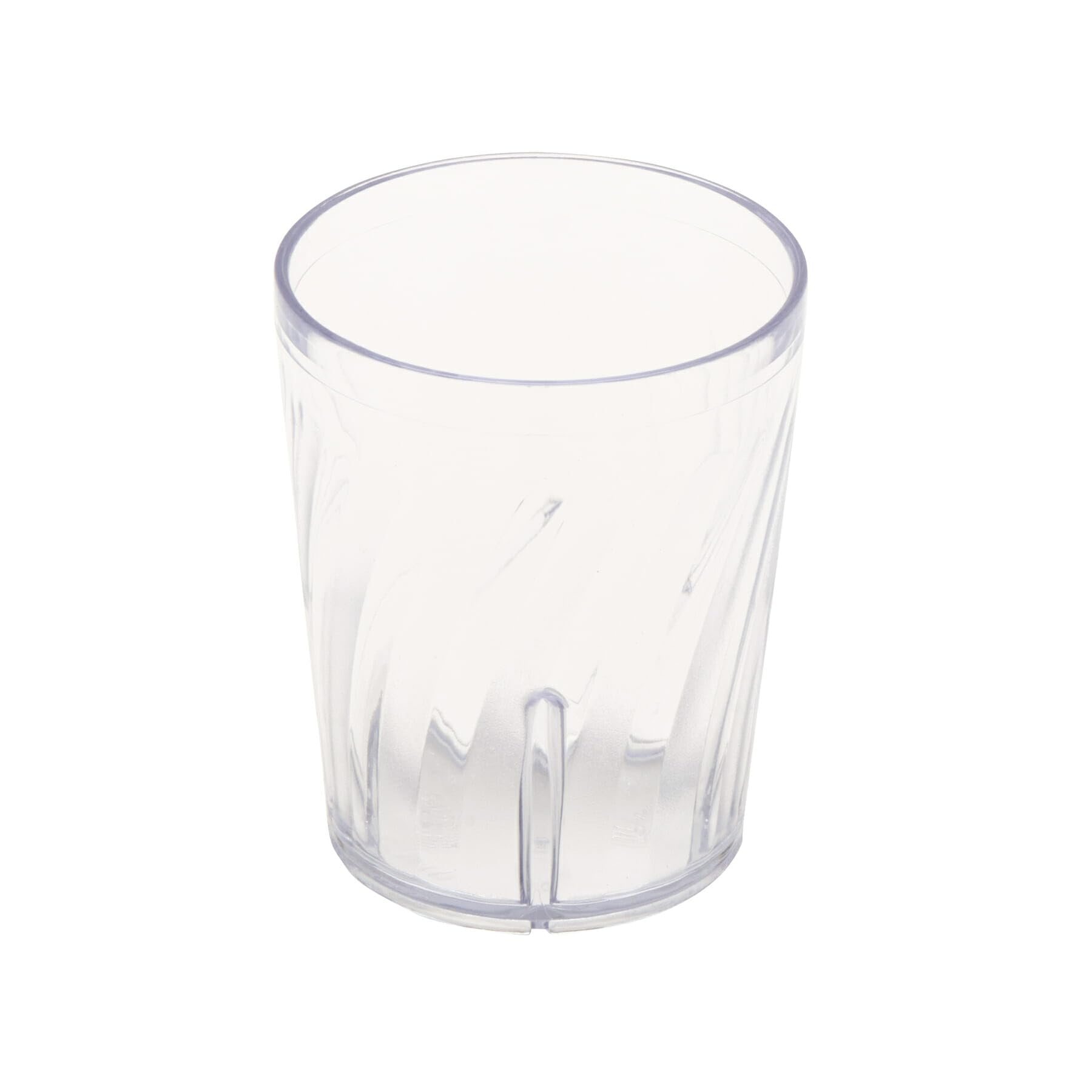 G E T Vintage Swirl Unbreakable Restaurant Tumblers Set of 12 6 Ounce Clear for Restaurants and Home