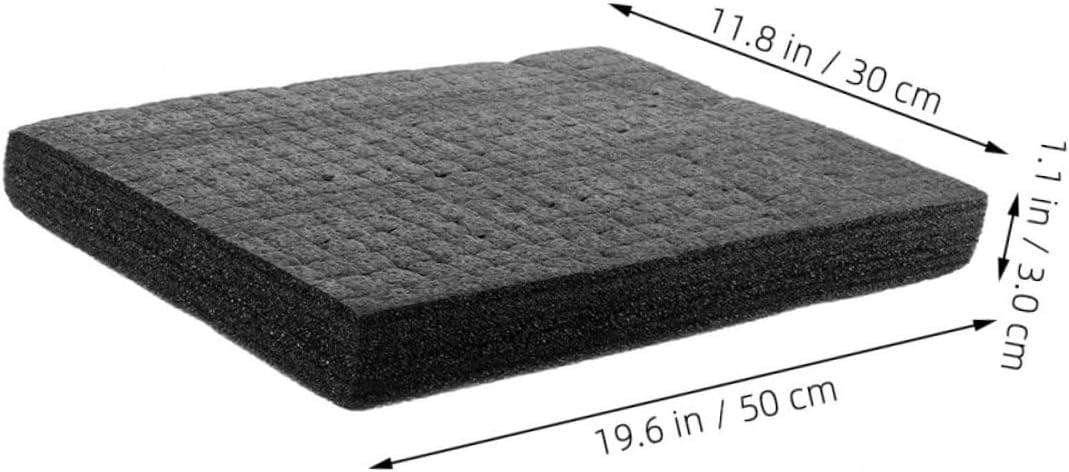 Ciieeo Black Grid Foam Cube Insert 500x300x30mm Dense DIY Foam Padding for Case Protection for Storage Packaging and Transport
