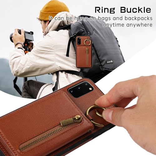 Coque Galaxy S20 Plus Asuwish marron idéale pour les déplacements - 6