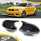 Material: ABS Kappen SpeedyParts® 1 Paar Schwarz Spiegelkappen Außenspiegelkappen Rückspiegelkappe M Optik für 3er E90 E91 E92 E93 1er E81 E82 E87 E88 vor Facelift vor LCI 2005 2006 2007 2008 (Schwarz)