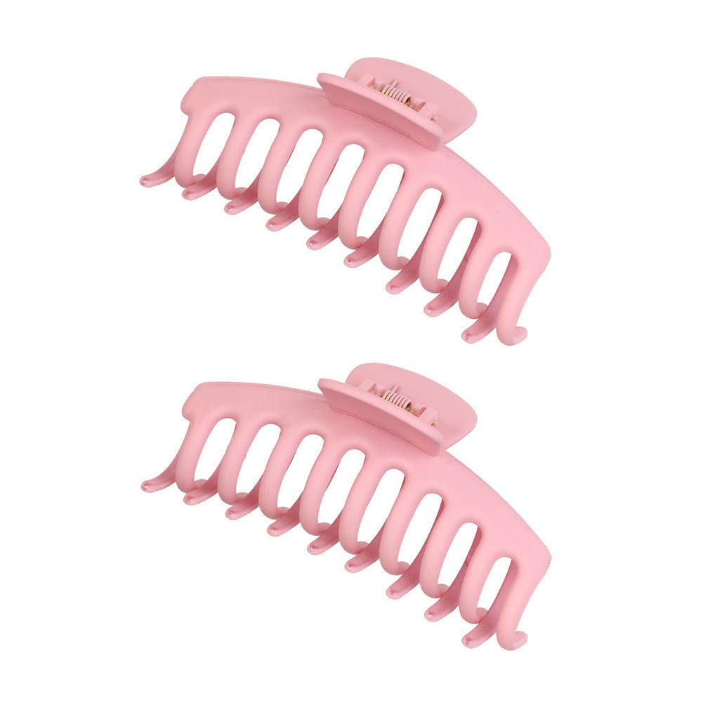 2 Pack Big Hair Claw Clips Nonslip Large Claw Clip for Women and Girls Hair,Strong Hold Grips Hair Accessories 4 Inch (Black)