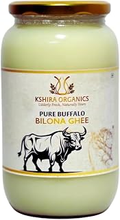 Kshira Organics Murrah Buffalo Ghee
                            Glass packaging | Grass fed Buffalo | Bilona
                            Ghee | 100% Pure and Chemical
                            Free(Buffal...