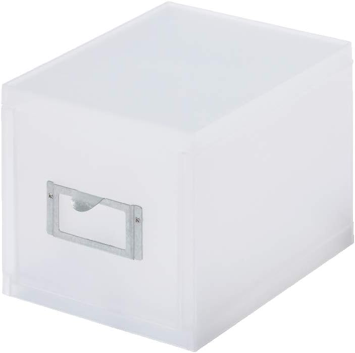 LIKE-IT Storage Case, Documents, Drawer Storage, Set Tray Included, MX Width 10.2 x Depth 13.8 x Height 21.6 inches (26 x 35 x 54.7 cm) (with casters), All White (Opaque), Made in Japan, Tabletop