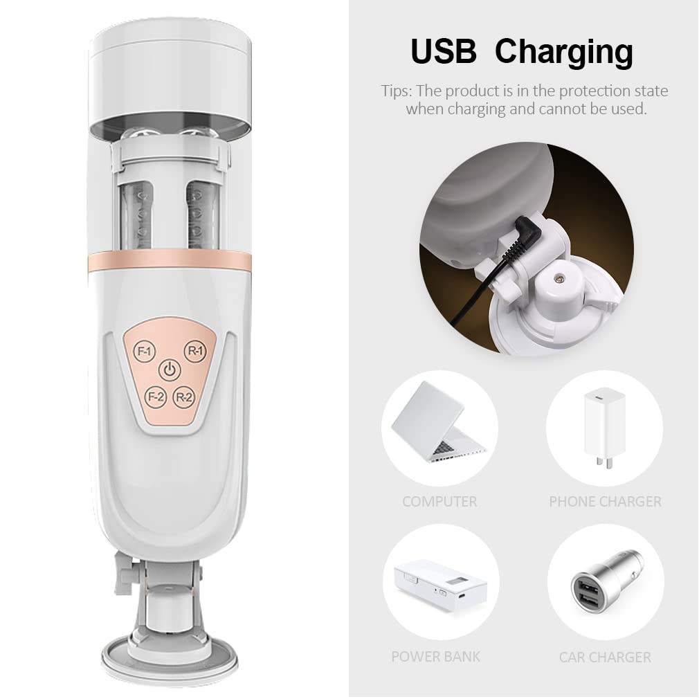 Masturbâteur Cup Va et Vient Automatique Rechargeable Homme avec Voix et 10 modes Vibration,Sextoyse Succion,Masturbeuse Homme Electrique Silicone