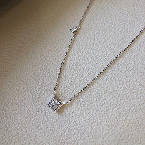 Collier Argent 925 et zircon carré, le bijou de tempérament idéal pour mariage et soirées