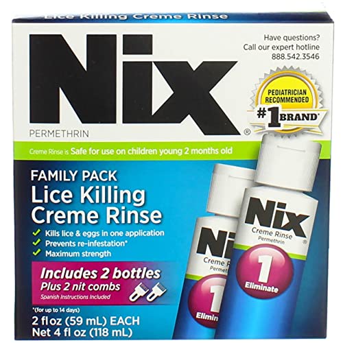 Nix Permethrin Lice Treatment Family Pack, 4 Fl Oz