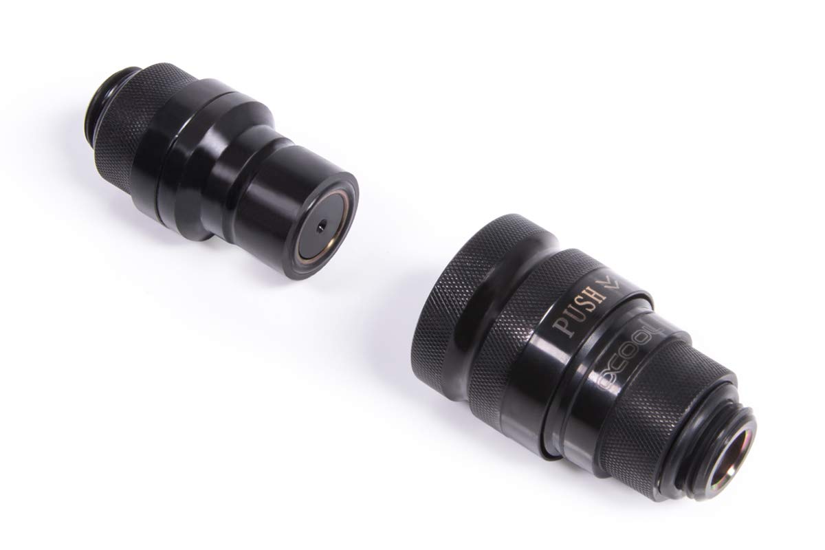 Alphacool Eiszapfen Raccordo Rapido Autobloccante MF G1/4 | Colore Argento | Per Raffreddamento A Liquido PC