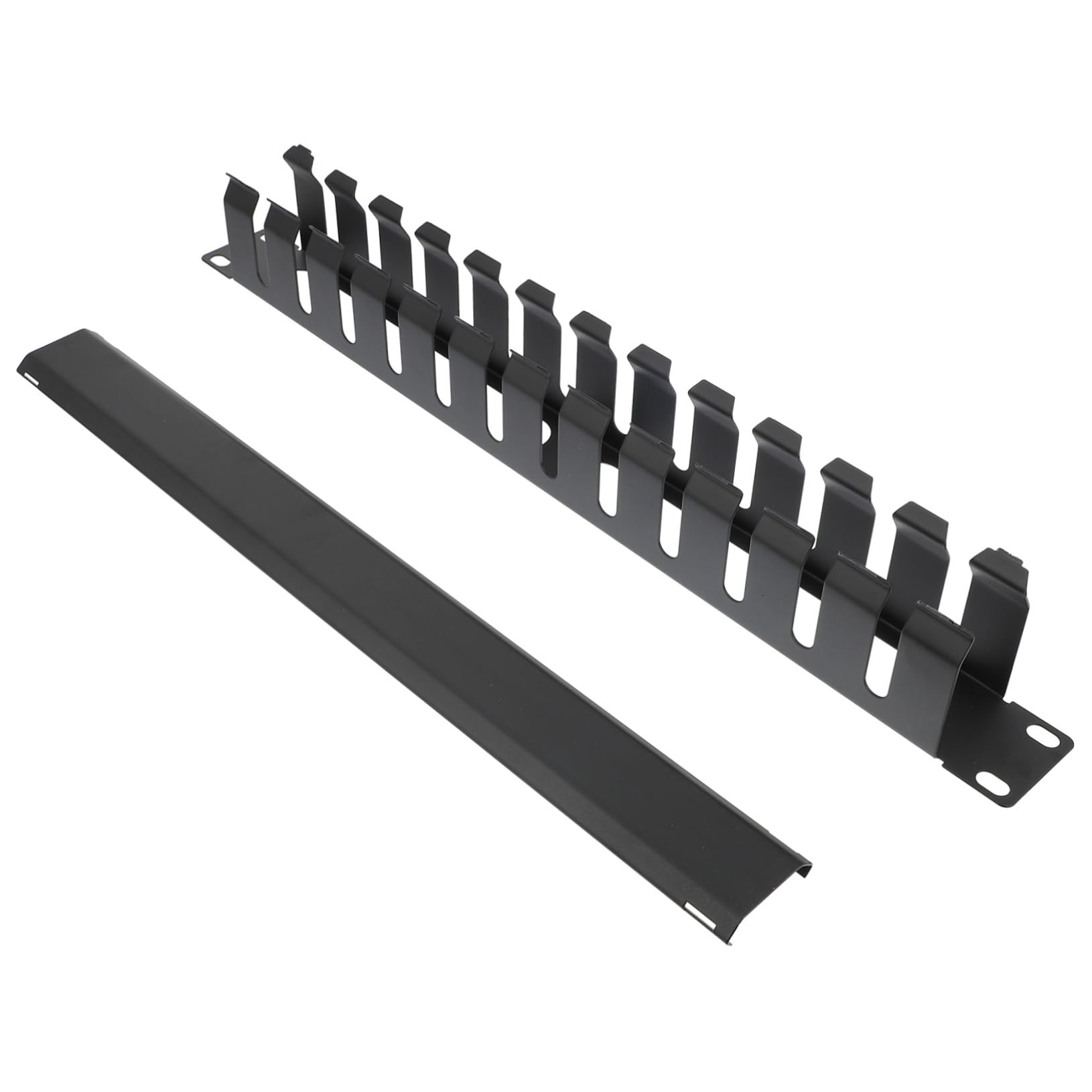 Organisateur de Câbles Métallique Emplacements Support Horizontal Réglable pour Gestion Réseau Bureau Hôtel et Facile à Installer