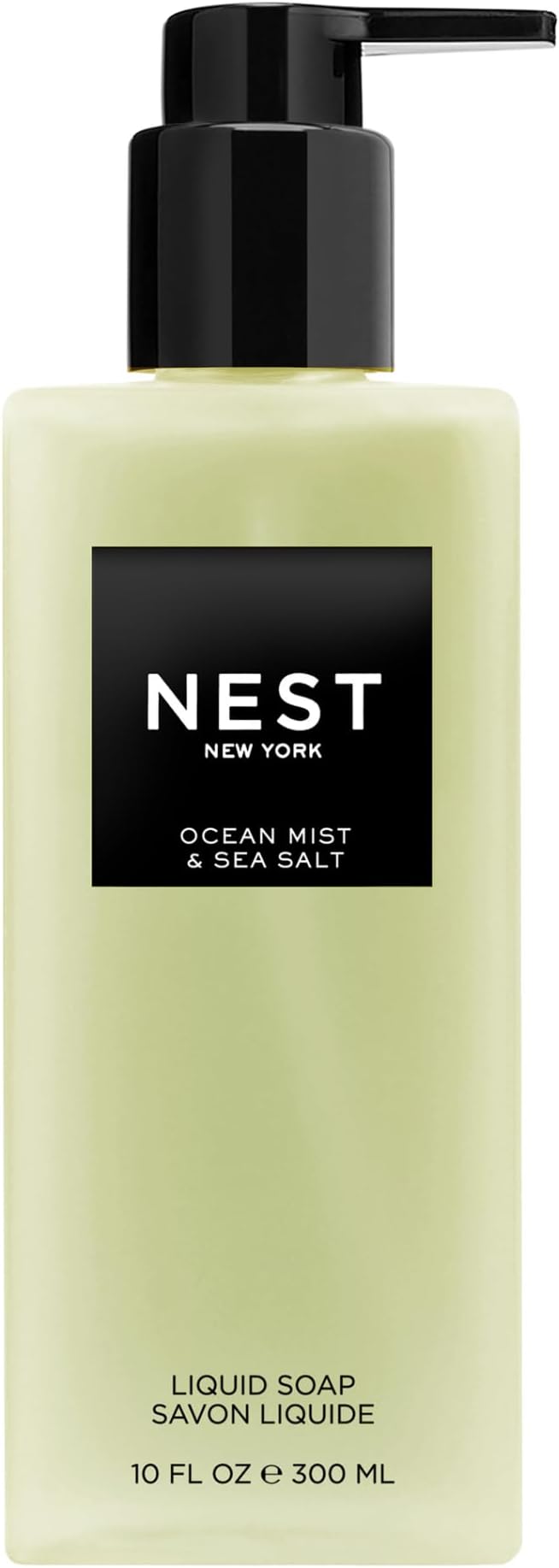 NEST New York Liquid Soap, Ocean Mist & Sea Salt - 10 fl oz - Cleanses & Nourishes Skin - Approx. 300 Pumps Per Bottle - Gluten Free & Cruelty Free