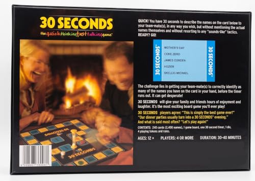 Image of Tickles 30 Seconds Board Game - Fun Team Challenge Guessing Game | Family Party Board Game for Teens & Adults (Ages: 12+ Years, Players: 4+)