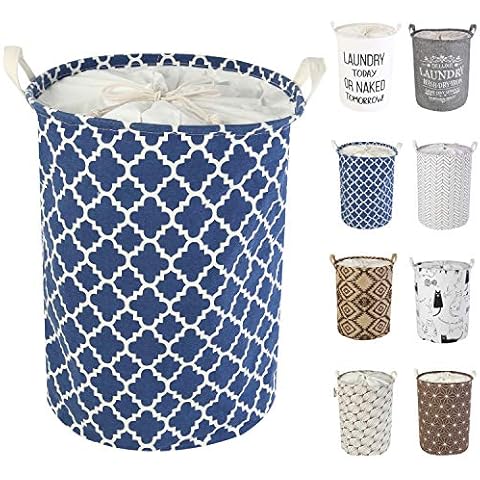 LessMo 17.7" Foldable Laundry Basket with Drawstring Cover