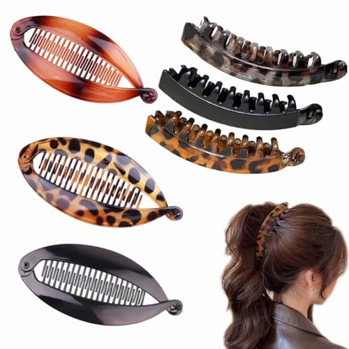 6 Stück Banana Clips Bananen Haarspangen Set –...
