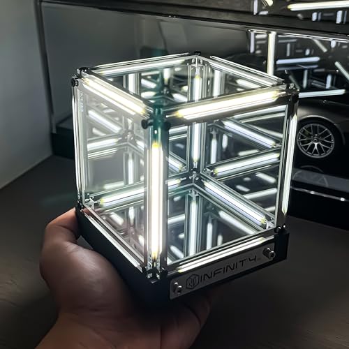 Vastarry Infinity Hyper Cube LED Light One Touch Control Switch Endless Abyss Lighting Effect Wireless Long Lasting Battery Minimalist Night Light