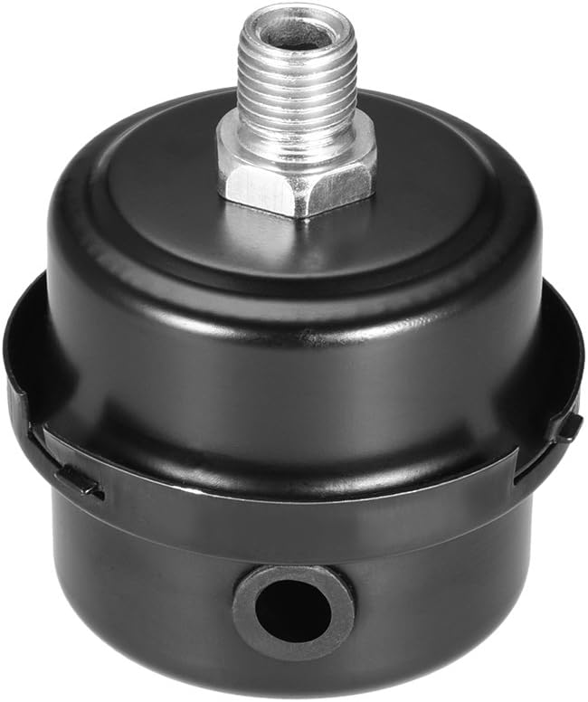 uxcell Metal Air Compressor Filter, 1/4 BSP 12.5mm Thread, 2-11/16" Height, 2-3/8" Diameter