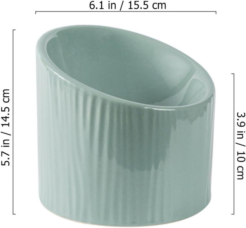 Hemoton 1pc Elevated Ceramic Cat Bowl Ergonomic Design for Comfortable Eating - Base for Cats and Dogs Capacity