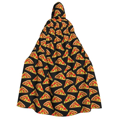 Cape à capuche pizza costume cosplay unisexe 190 cm bal masqué