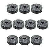 JJHXSM 10pcs Frame Drum Cymbal Felt Pad 40mm Cymbal Felt Washer Set Replacement Parts Accessories Gray