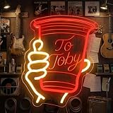 Solo Cup Toby Neon Sign - A Tribute to the Country Music Singer - Fun Bar Decor for Country Music Lovers and Party Nights13.4 * 10.4 Inch