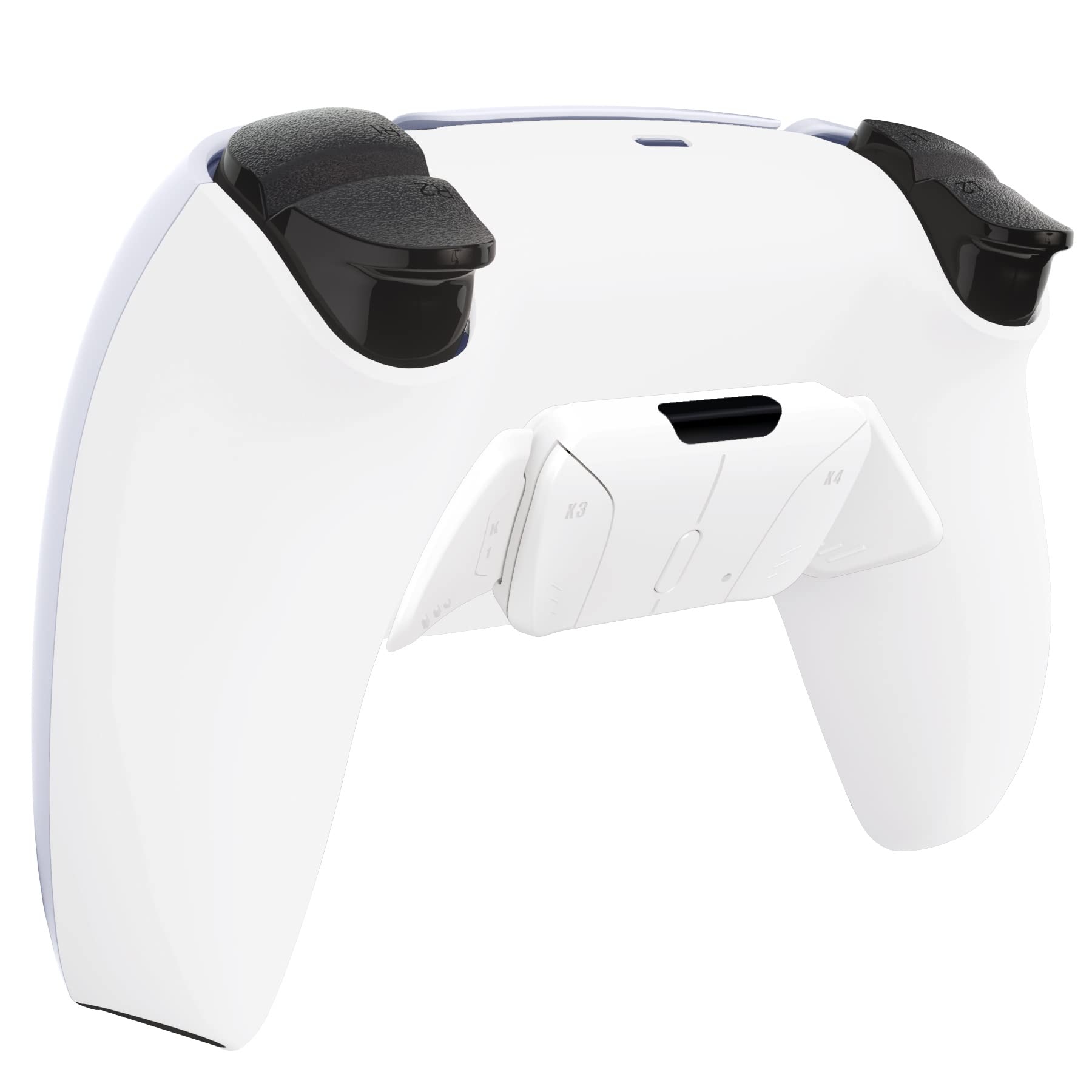 eXtremeRate Rise4 Remap Kit Programmabile per ps5 Controller BDM-010/020,4 Palette Tasti Aggiuntivi Back Button & Cover Posteriore per ps5 Joystick-Bianco