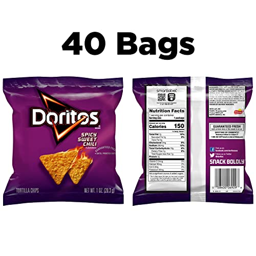 Doritos Spicy Sweet Chili Flavored Tortilla Chips, 1 Ounce ( Pack Of 40 ) #TOP1