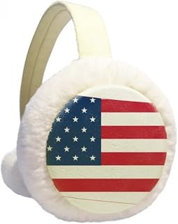 Colorado America Map Stars Stripes Flag Winter Ear Warmer Cable Knit Furry Fleece Earmuff Outdoor