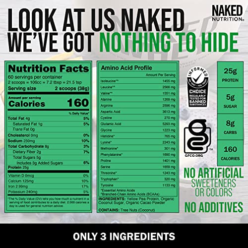 Gluten-Free High Protein Bundle: 5LB Chocolate Naked Pea Protein and Chocolate Chip Naked Cookies 12 Pack - Image 5