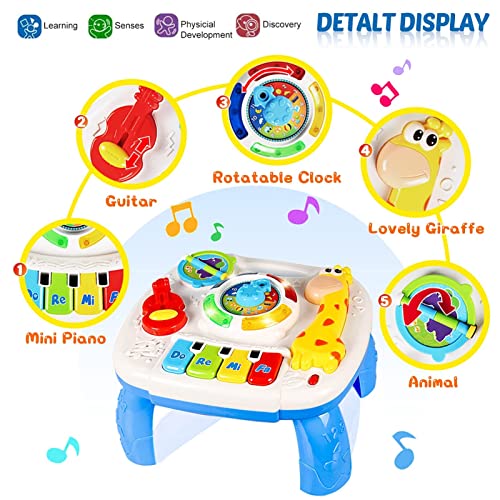 Hqxbnby Baby Toys 6 To 12 Months, Musical Learning Table Baby Toys For 1 2 3 Year Old Boys Girls Early Education Activity Center Baby Toys 12-18 Months Kids Toddler Birthday Gifts #TOP3