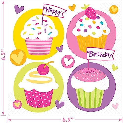 Live It Up! Party Supplies Cupcake Party Supplies - Sprinkle Cupcake Birthday Paper Dinner Plates And Lunch Napkins thumb #3