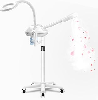 SalonSeñor 2-in-1 Ozone Facial Steamer with 5X Magnifying Lamp - Professional Nano Steam for Deep Pore Cleansing & Hydration at Home or Spa