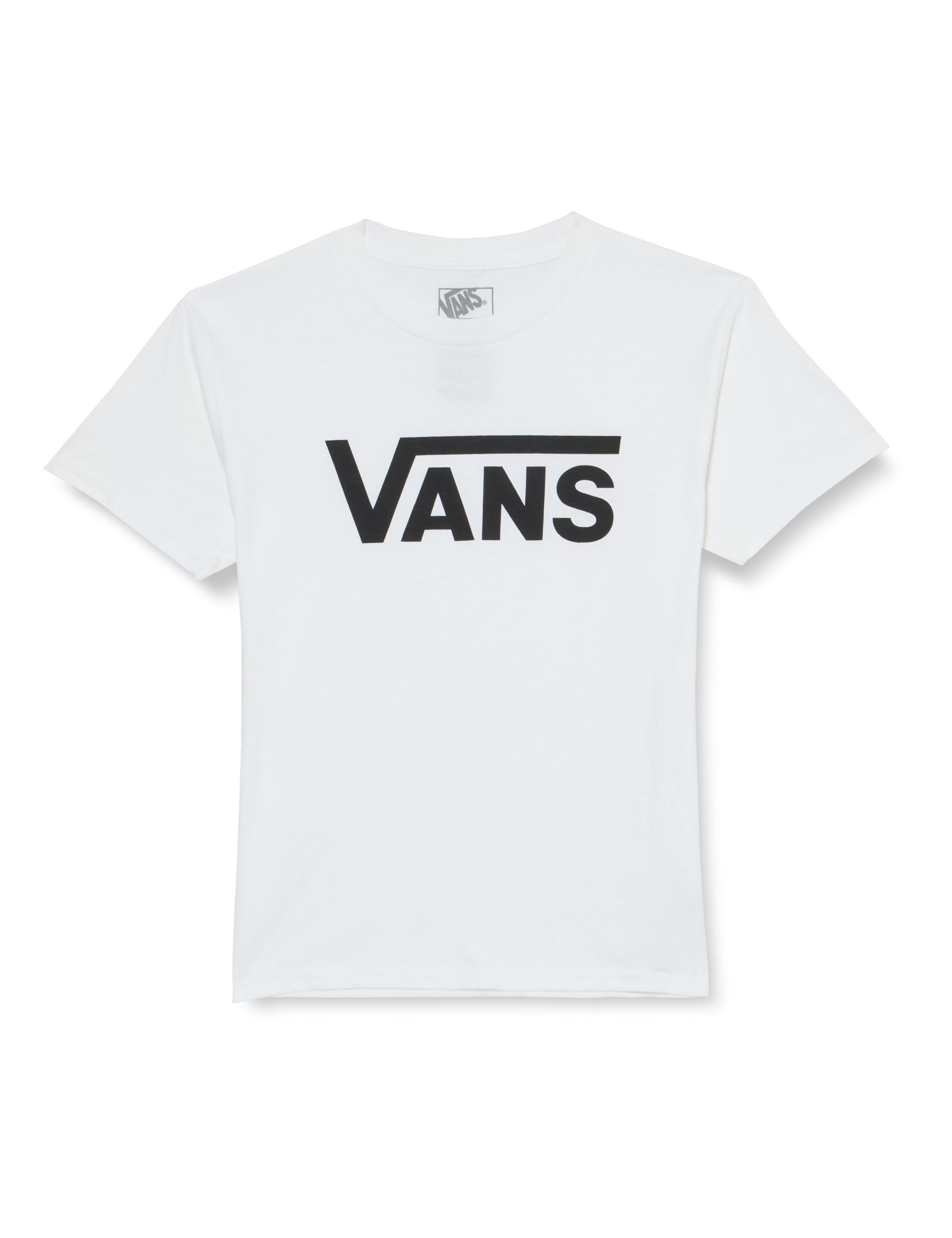 Vans Classic Drop V SS Crew Tee-B, White and Black, 10